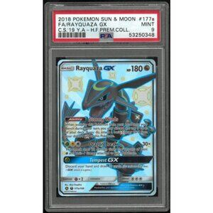SHINY RAYQUAZA GX PSA 9 | 2018 POKEMON SUN & MOON CELESTIAL STORM #177a